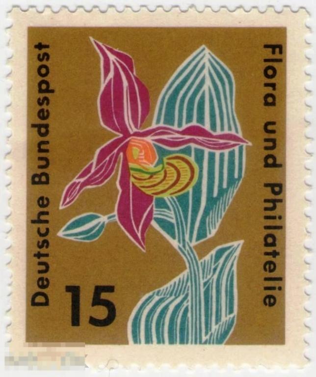 ФРГ (Зап. Германия) 1963.Флора и Филателия Растения Цветы Орхидеи 