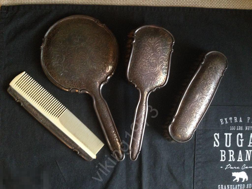 Туалетный набор старинное серебро.19 век . ПО ЛОМУ!