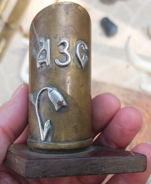 бронзовая ваза для цветов, ручная работа