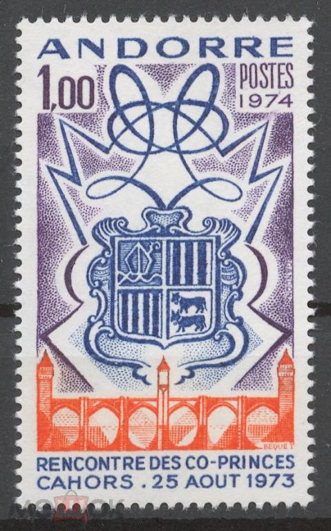 Франц.Андорра,1974**Герб страны
