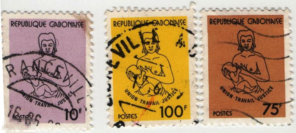 Габон 1981 Стандарт Здоровье Медицина Мать и ребенок 3 марки из серии 