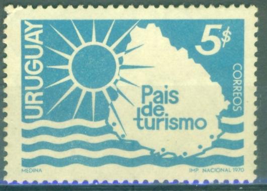 Уругвай 1970 г. Развитие туризма негашеная **