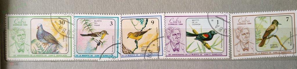 1986. Куба. Птицы. Гаш. Лот 24 