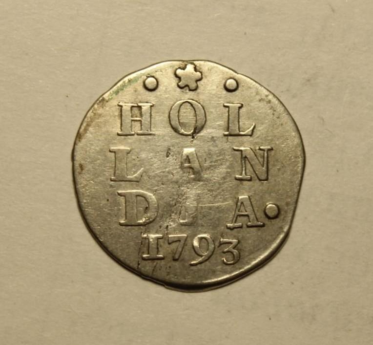 НИДЕРЛАНДЫ 2 СТЮВЕРА 1793 года.  СЕРЕБРО. НЕ ЧАСТЫЙ. ХОРОШИЙ СОХРАН! ОРИГИНАЛ.