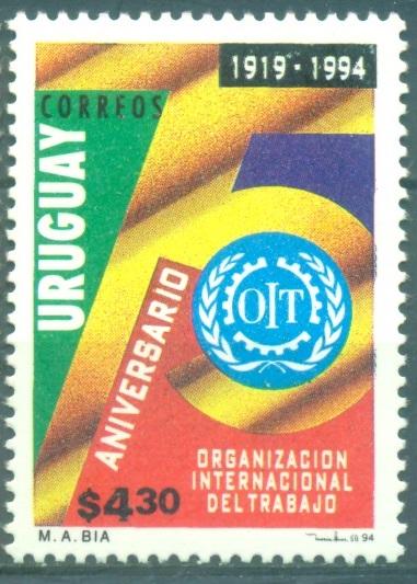 Уругвай 1994 г.  Всемирная конфедерация труда негашеная **
