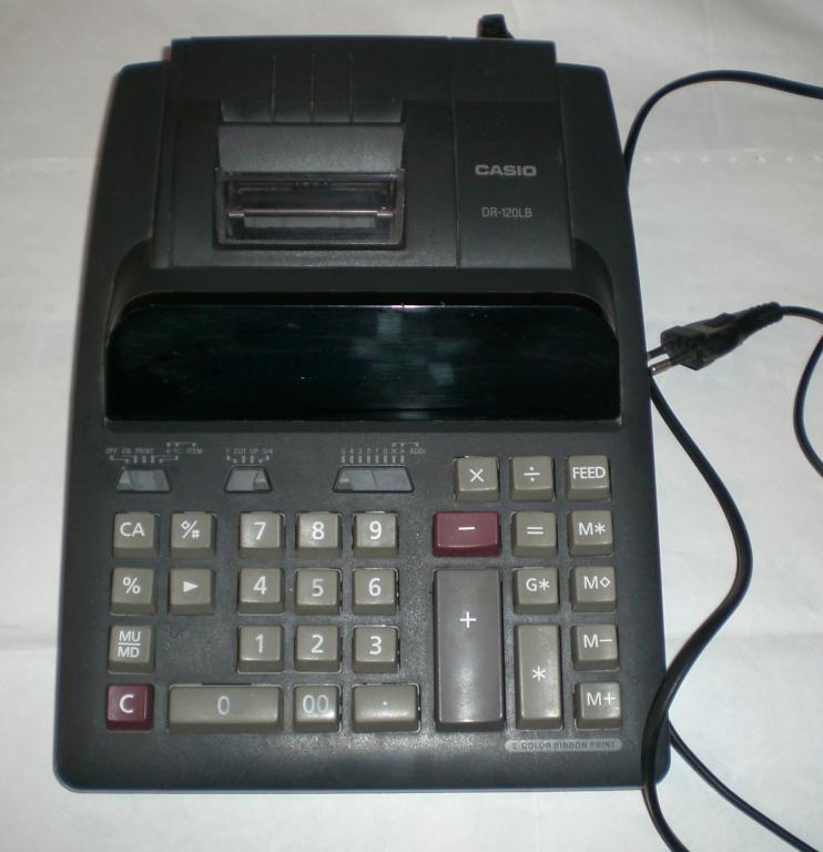Калькулятор печатающий Casio DR-120LB. Рабочий.