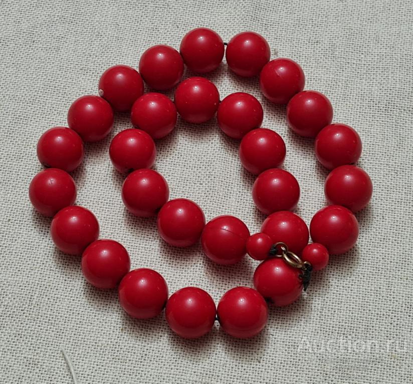 Бусы Пластик Рябиновые бусы 🌹имитация дерева СССР/дс