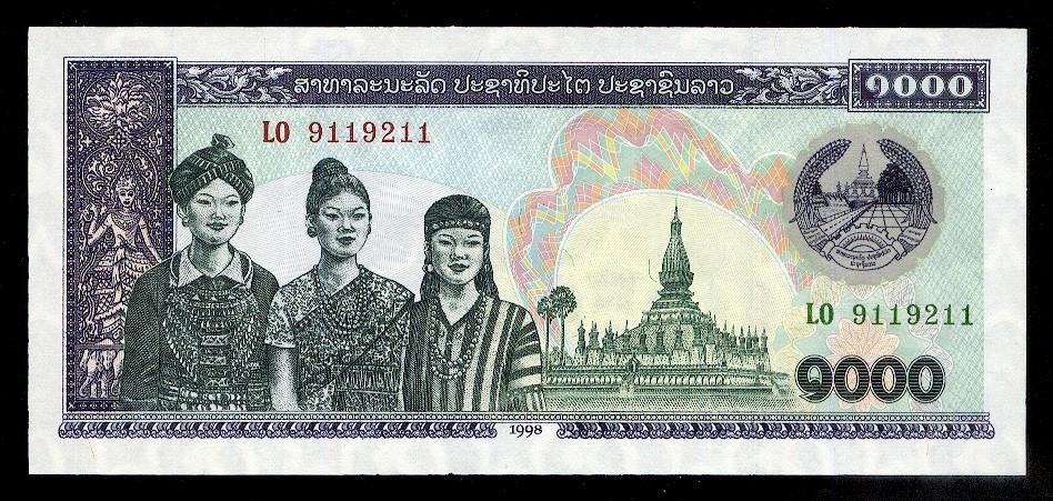 Лаос 1000 кип 1998 г
