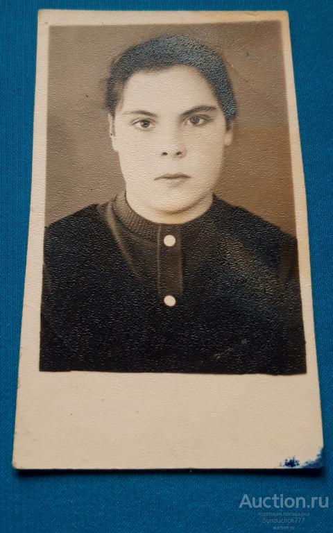 Девушка. ФотоПортрет. Советское фото 1965 год. 5,5 х 9,5 см.