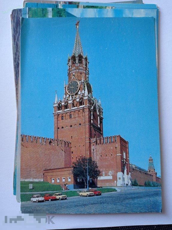 1981. Москва. Спасская башня Московского Кремля. Архитектура. Города. 