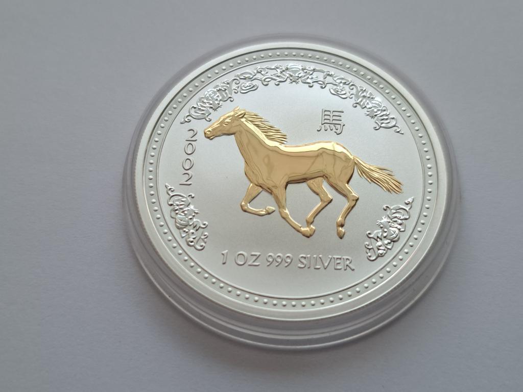 1 доллар 2002 года. Австралия. Год лошади.