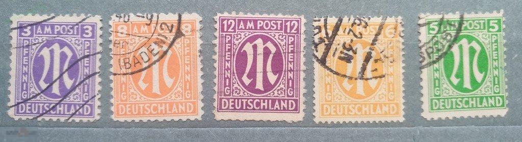 1945 Германия Американская зона оккупации Лот 178 Гаш 