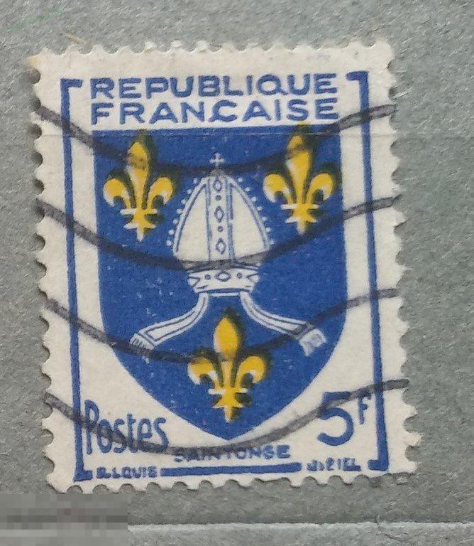 1954 Франция Стандарт Герб Лот 212 Гаш 