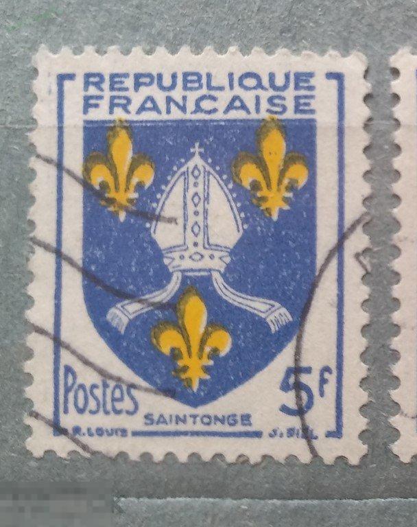 1954 Франция Стандарт Герб Лот 202 Гаш 