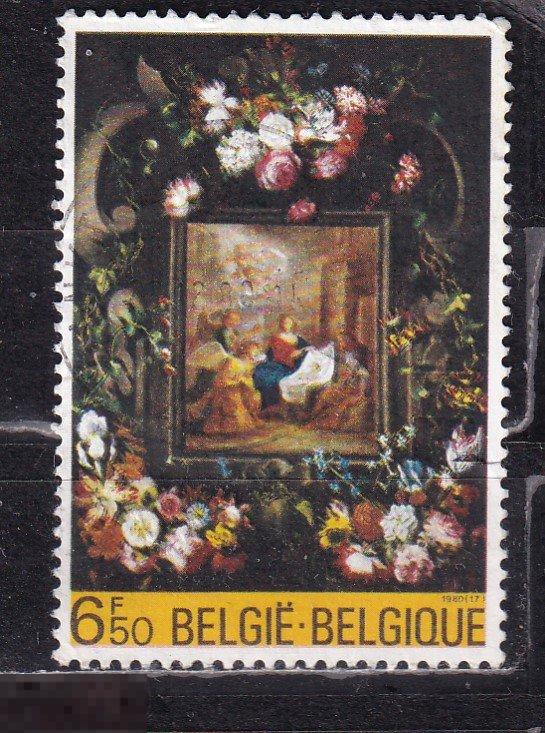 Бельгия 1980 Рождество живопись религия цветы 