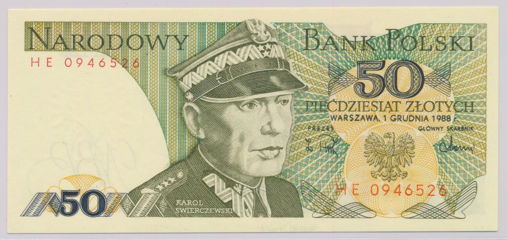 Польша 50 злотых 1988 Р142 UNC