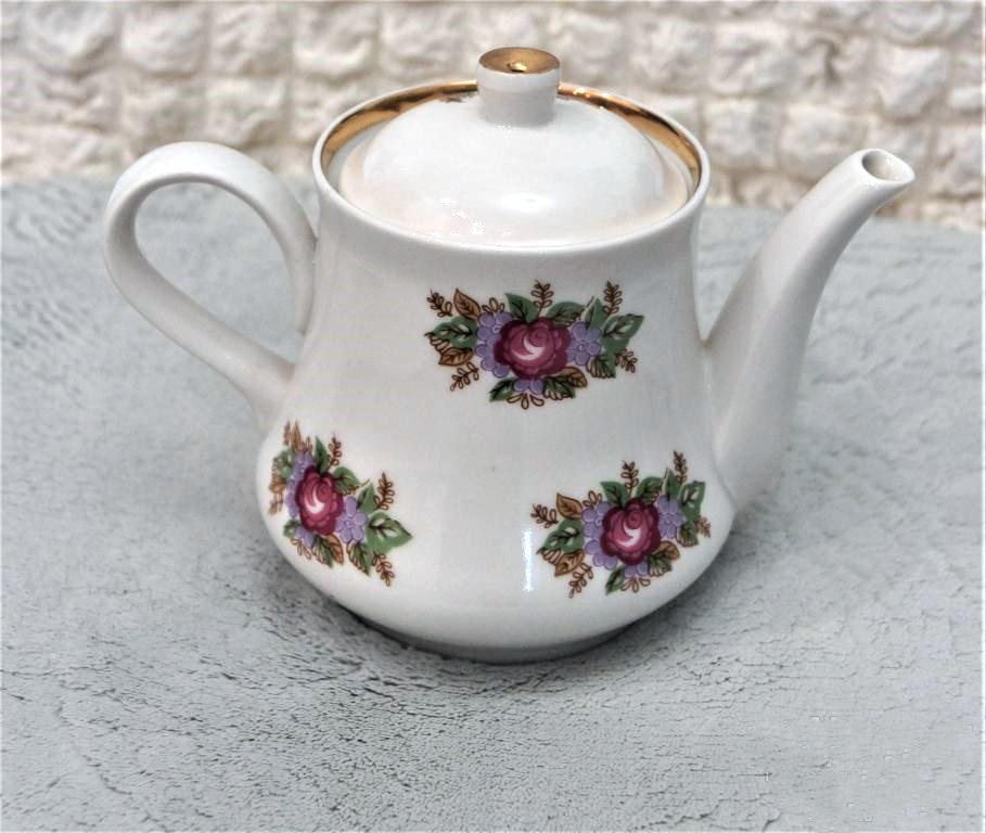 Чайник Фарфор СССР Завод "Пролетарий"   позолота