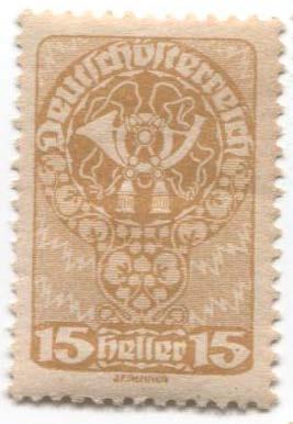 1919 Австрия Стандарт рожок 15 геллера.*
