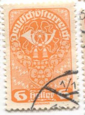 1919 Австрия Стандарт рожок 6 геллера .гаш