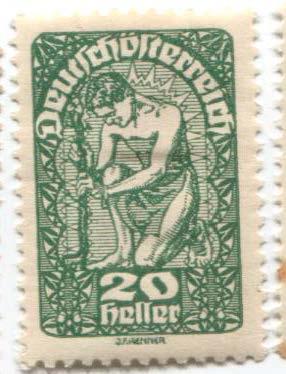 1919 Австрия Стандарт садовник 20 геллера .*