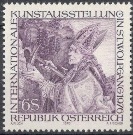 Австрия, 1976, № 1515, € 1,3, MNH, полн.,международная художественная выставка, Санкт-Вольфганг