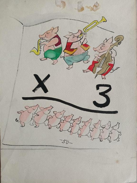 Гальба В.А. (1908-1984) Три поросенка. Умножаем на три. Вариант 1