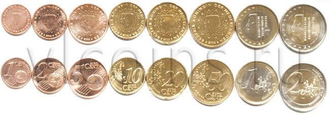 Нидерланды набор 8 монет 2003 евро UNC 17121