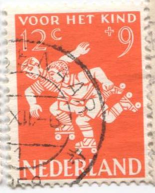 1958 Ниерланды Для детей Катание на роликах.гаш