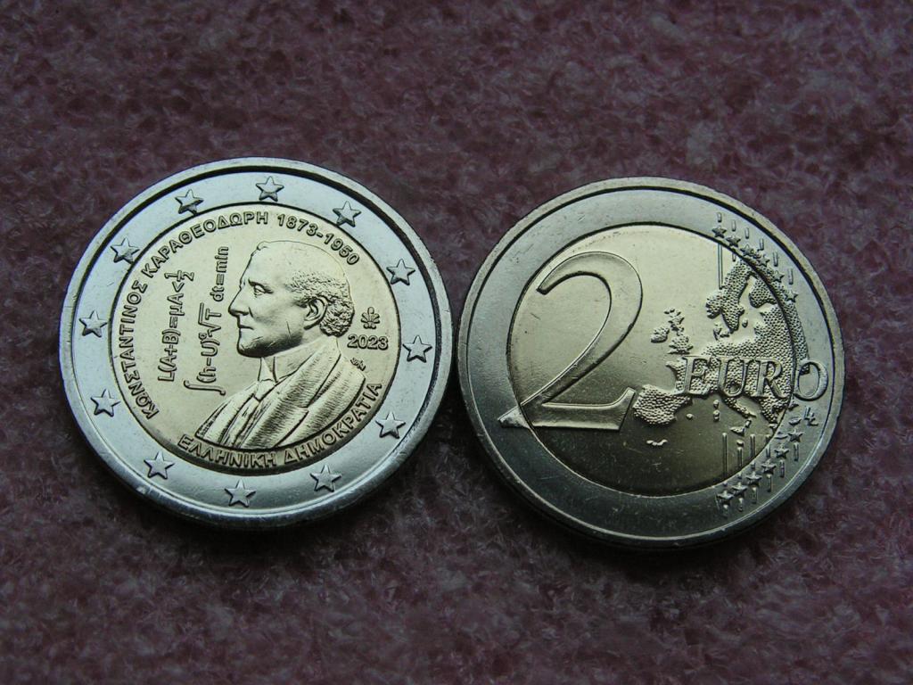 Греция 2 евро 2023 Каратеодори Константин 150 лет unc