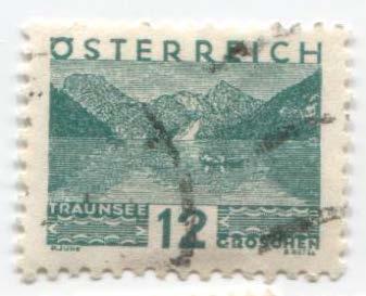 1932 Австрия СТандарт Озеро в горах.гаш
