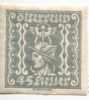 1921 Австрия Стандарт голова Меркурия .*