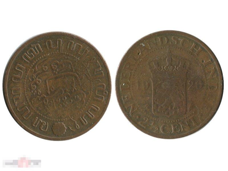 2 1/2 цента Нидерландской Индии 1920 г. 