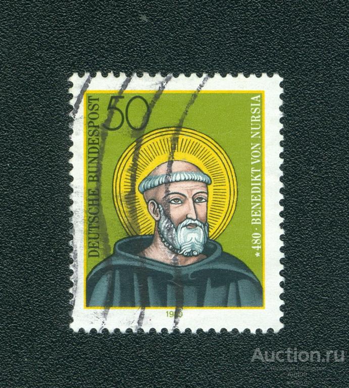 1980 г. ФРГ – Святой Бенедикт Нурсийский (0173е)