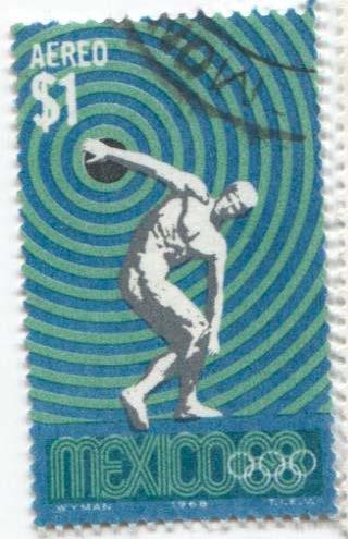 1968 мексика Летние Олимпийкие игры в Мехико.Дикобол.гаш