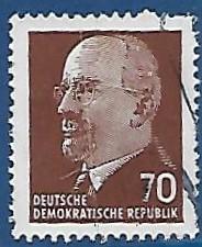 ГДР. 1967. Председатель Государственного совета ГДР Вальтер Ульбрихт. Разновидность. Гашение.