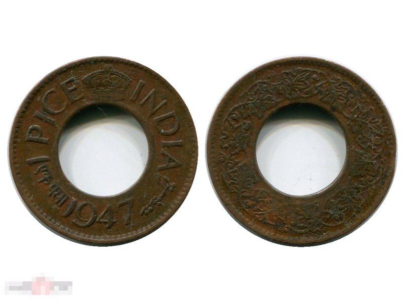1 пайс Индии 1947 г. 