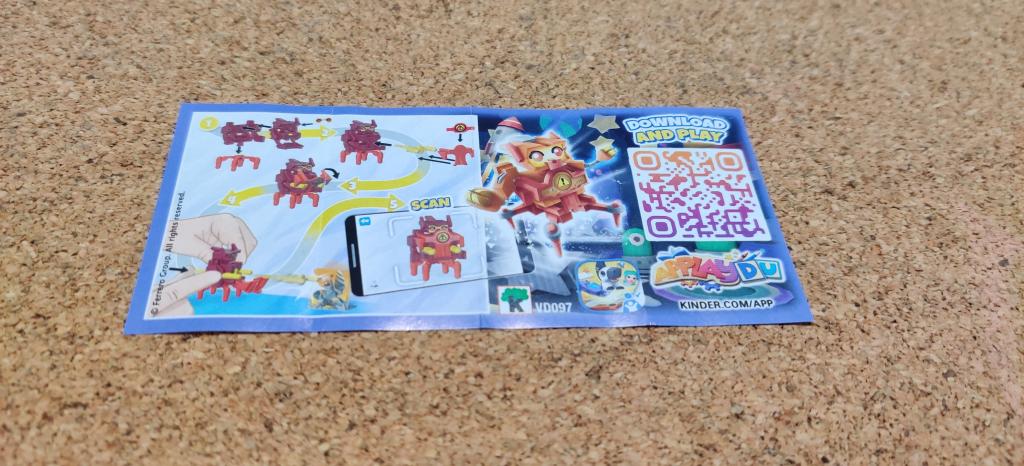 Вкладыш от киндер-сюрприза Applaydu VD097 Космический робот