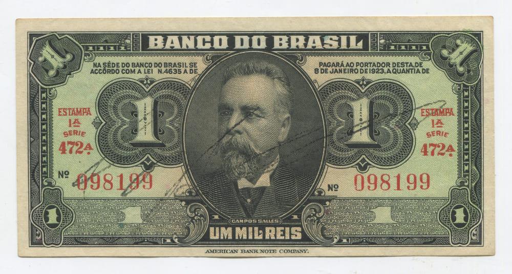 БРАЗИЛИЯ 1 МИЛЬ РЕЙС(КРУЗЕЙРО) ND(1944) AUNC