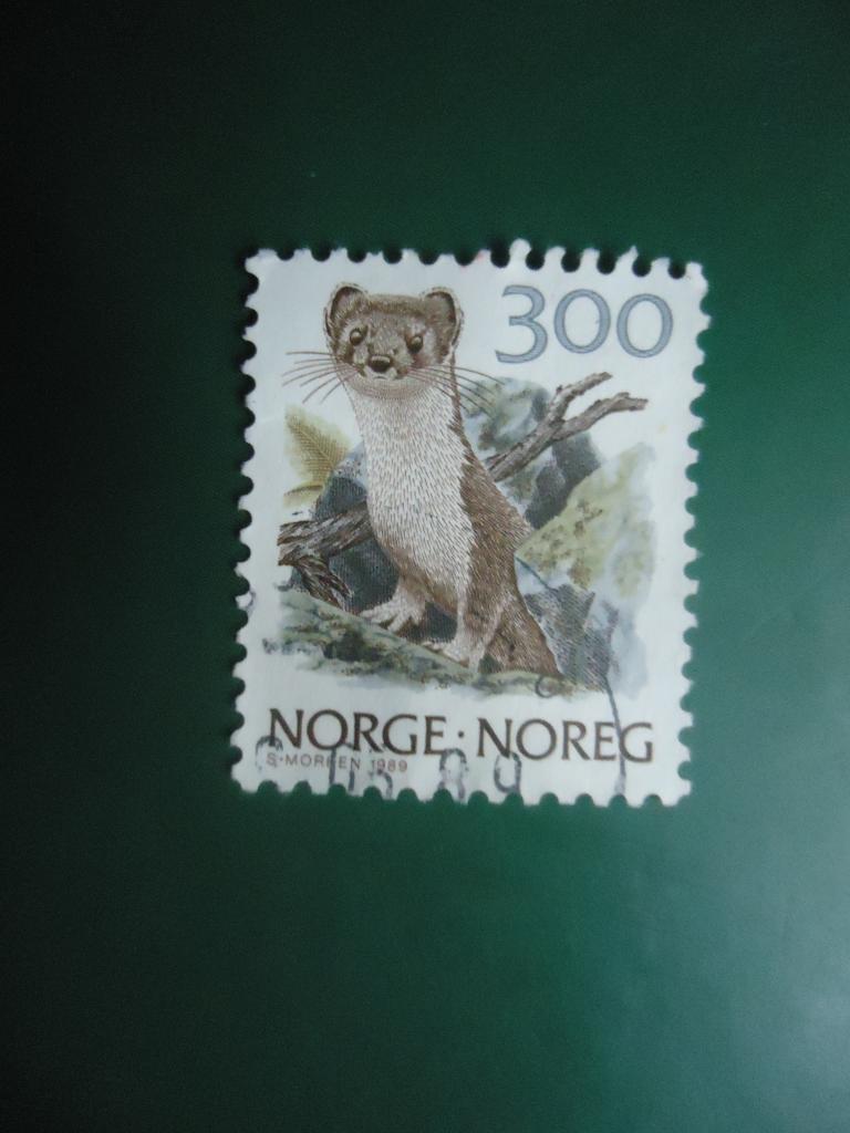 1989 г.   Норвегия   гаш. без клея.