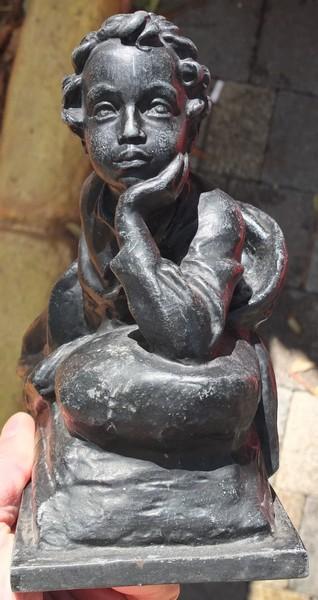 силуминовая статуэтка Саша Пушкин, силумин, СССР