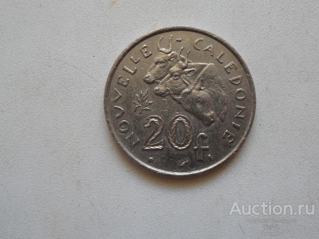 Новая Каледония 20 франков 1972 года.