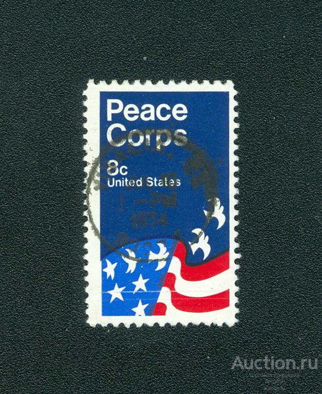 1972 г. США - Корпус мира - плакат Дэвида Баттла (0225е)
