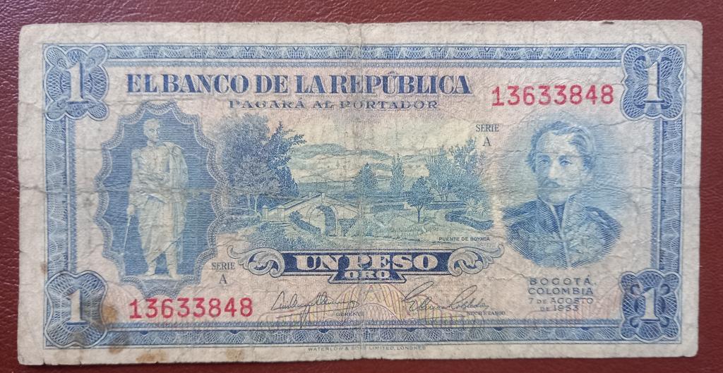 Колумбия 1 песо 1953 г Р398