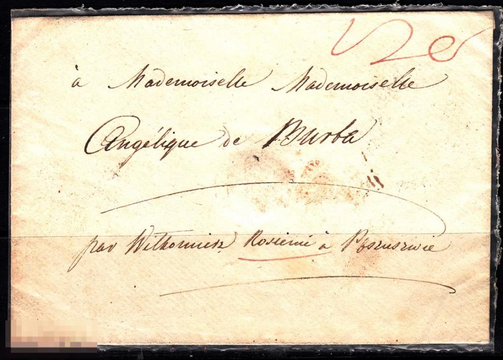1827 Россия Российская империя Царство Польское Конверт Почтовое отправление домарочного периода 