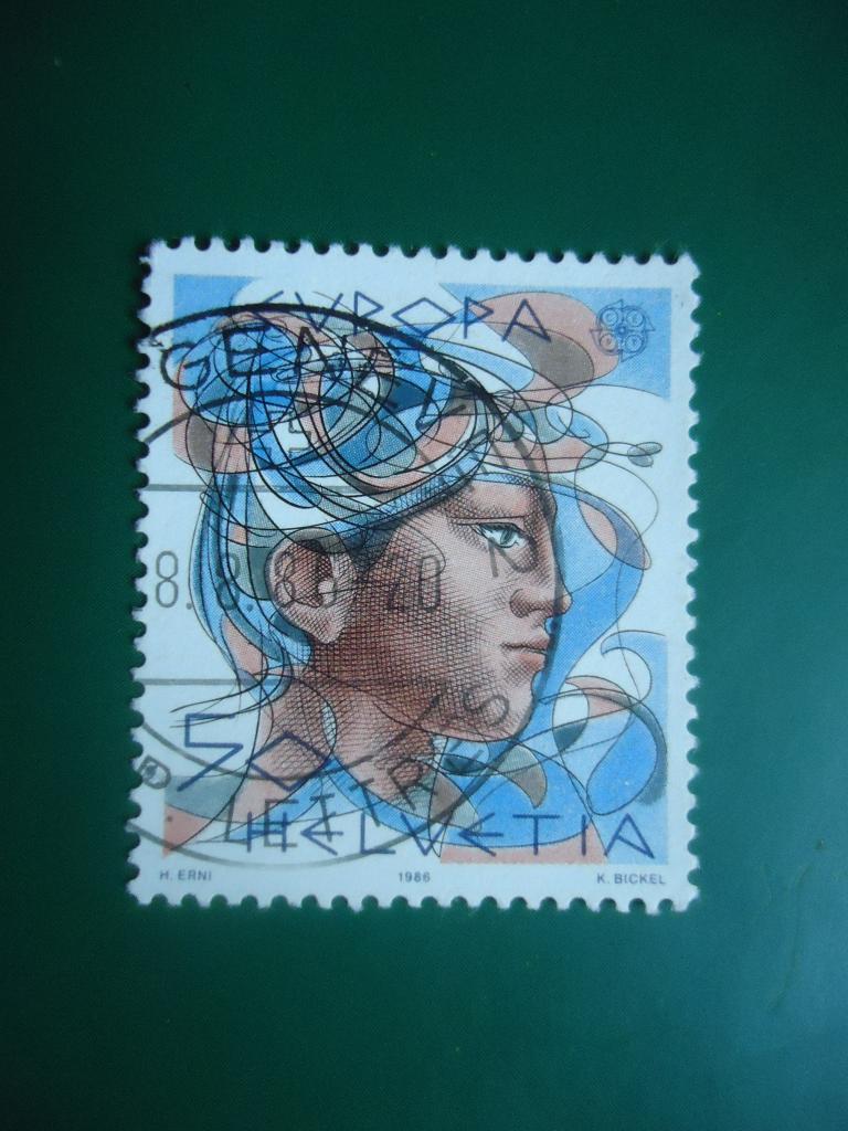 1986 г.  Швейцария   гаш. без клея.  #