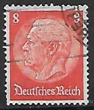 Германия. Третий Рейх. 1934. Пауль фон Гинденбург (1847-1934), 2-ой рейхспрезидент. Гашение.