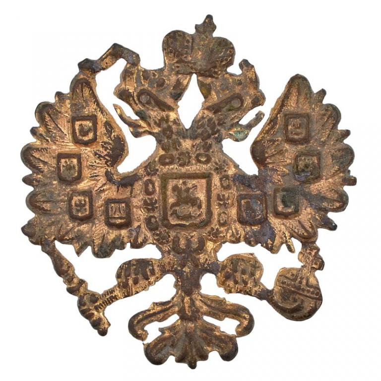 Накладка-герб от шейного офицерского знака (горжета) (90263)