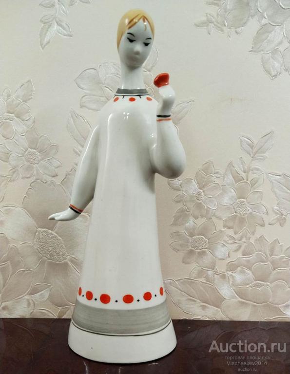 Аленький цветочек. Гжель.1й сорт.Отличная. Серия "Сказки"