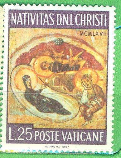 Ватикан 1967 г. Фрески негашеная**