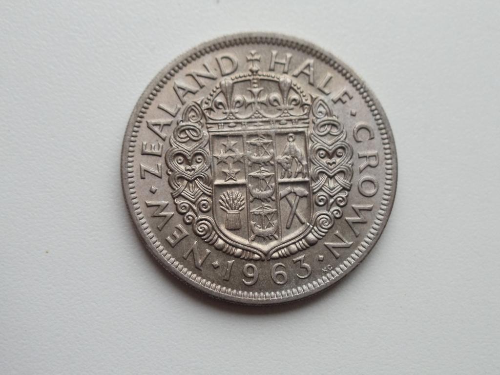 Новая Зеландия 1/2 кроны 1963г Отличная!